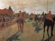Edgar Degas, a group of Racehorse